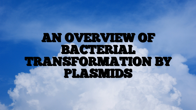AN OVERVIEW OF BACTERIAL TRANSFORMATION BY PLASMIDS