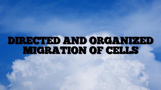 DIRECTED AND ORGANIZED MIGRATION OF CELLS