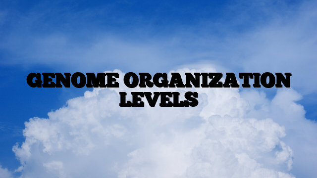 GENOME ORGANIZATION LEVELS