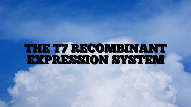 THE T7 RECOMBINANT EXPRESSION SYSTEM